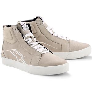 Botas de moto Alpinestars Ride-63 de cuero blanco