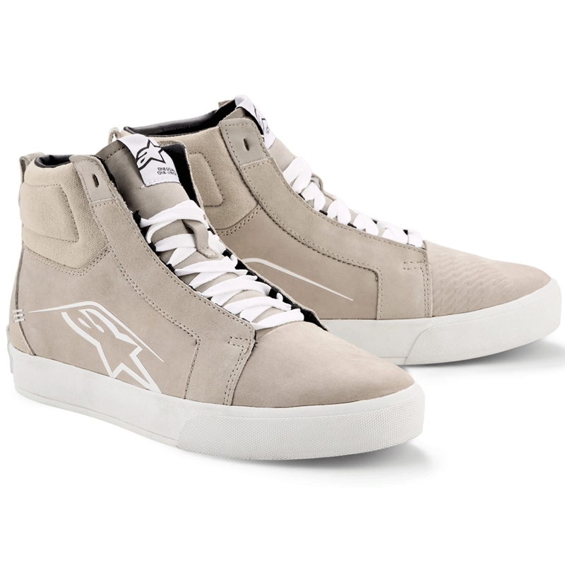 Botas de moto Alpinestars Ride-63 de cuero blanco