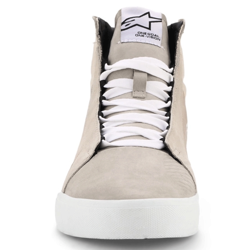 Botas de moto Alpinestars Ride-63 de cuero blanco