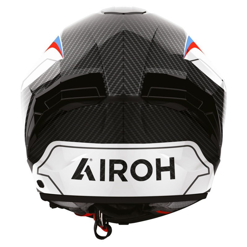 Casco integral de moto Airoh Matryx Carbon Rank negro-blanco-azul