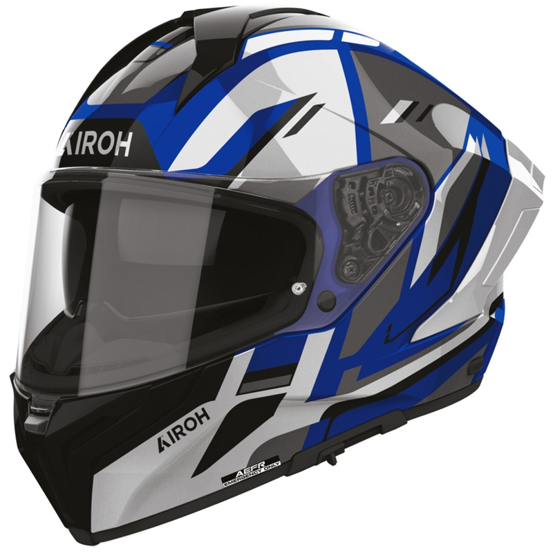 Casco integral de motocicleta Airoh Matryx Sentry azul