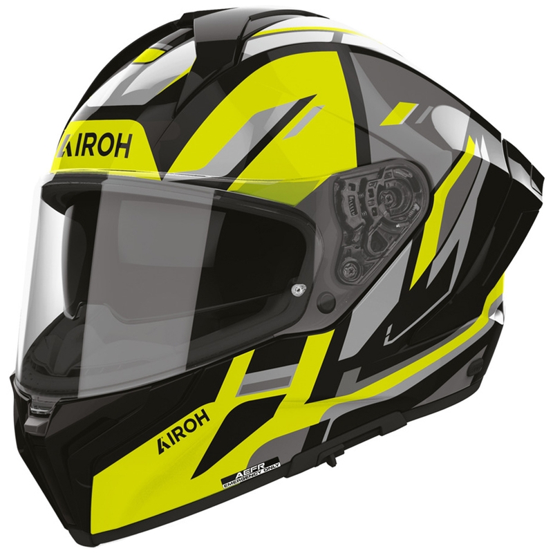 Casco integral de motocicleta Airoh Matryx Sentry amarillo