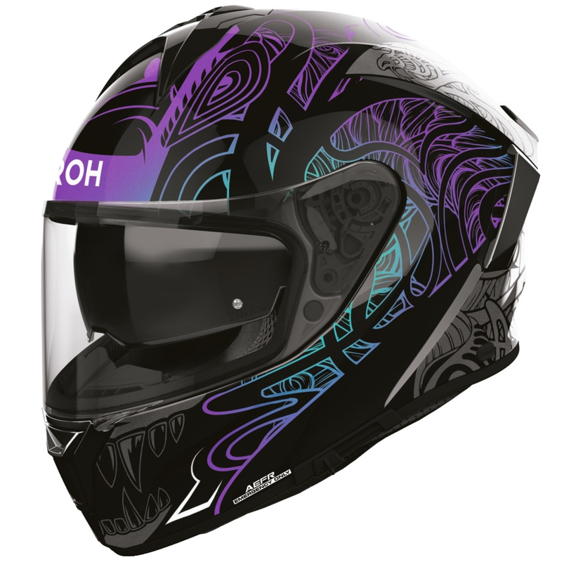Casco integral de motocicleta Airoh Spark 2 Silk negro-morado
