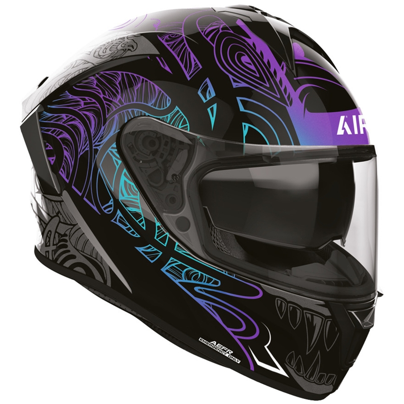 Casco integral de motocicleta Airoh Spark 2 Silk negro-morado