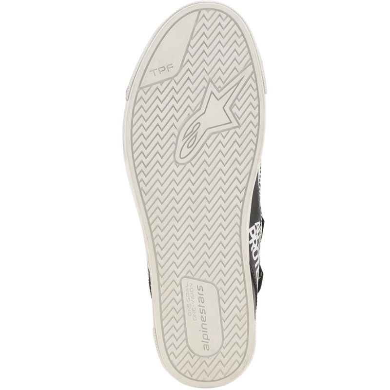 Botas de moto Alpinestars Stella Stated Flair para mujer, color negro y blanco.