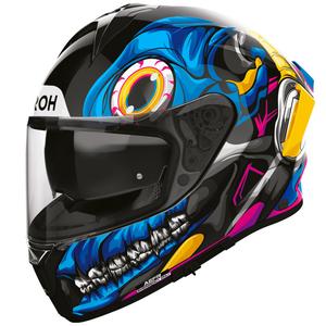 Casco integral de moto Airoh Spark 2 Stranger negro-azul-amarillo
