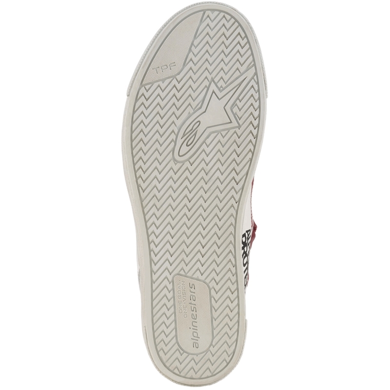 Botas de moto Alpinestars Stella Stated Flair para mujer, color blanco y rojo.