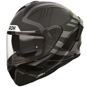 Casco integral de moto Airoh Spark 2 Luma, color verde mate.