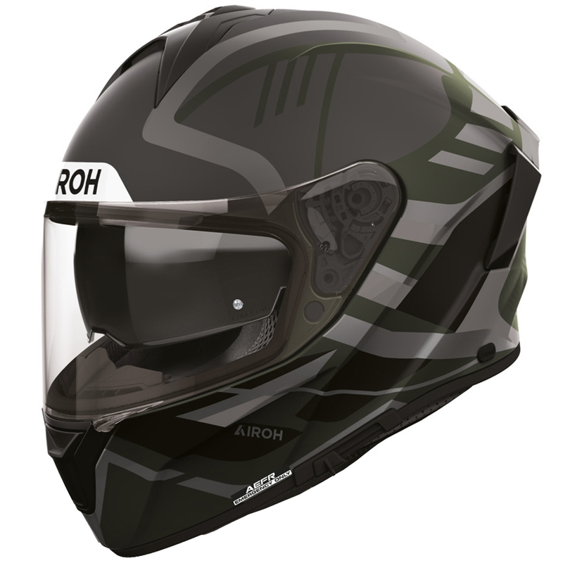 Casco integral de moto Airoh Spark 2 Luma, color verde mate.