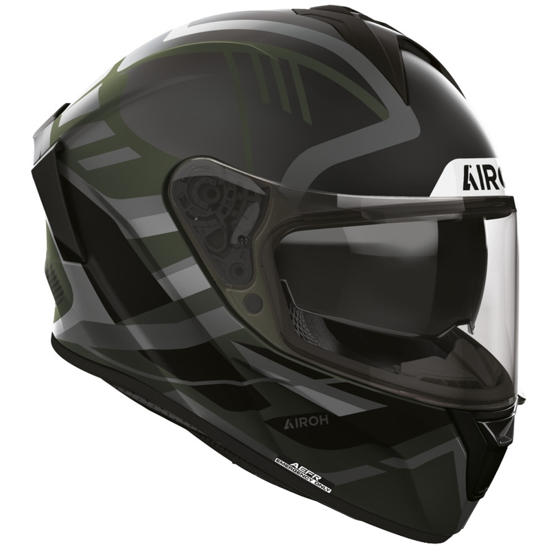 Casco integral de moto Airoh Spark 2 Luma, color verde mate.