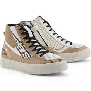 Botas de moto Alpinestars Stella Stated Flair para mujer, color gris-blanco