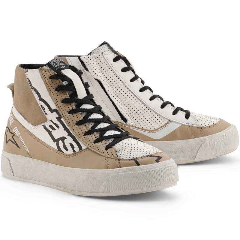 Botas de moto Alpinestars Stella Stated Flair para mujer, color gris-blanco