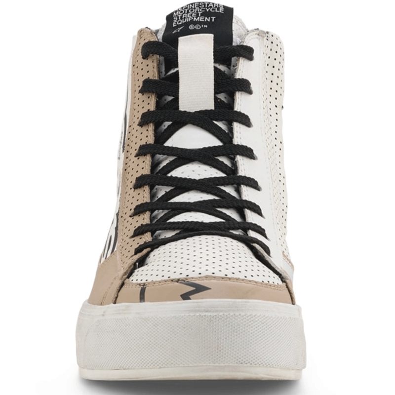 Botas de moto Alpinestars Stella Stated Flair para mujer, color gris-blanco