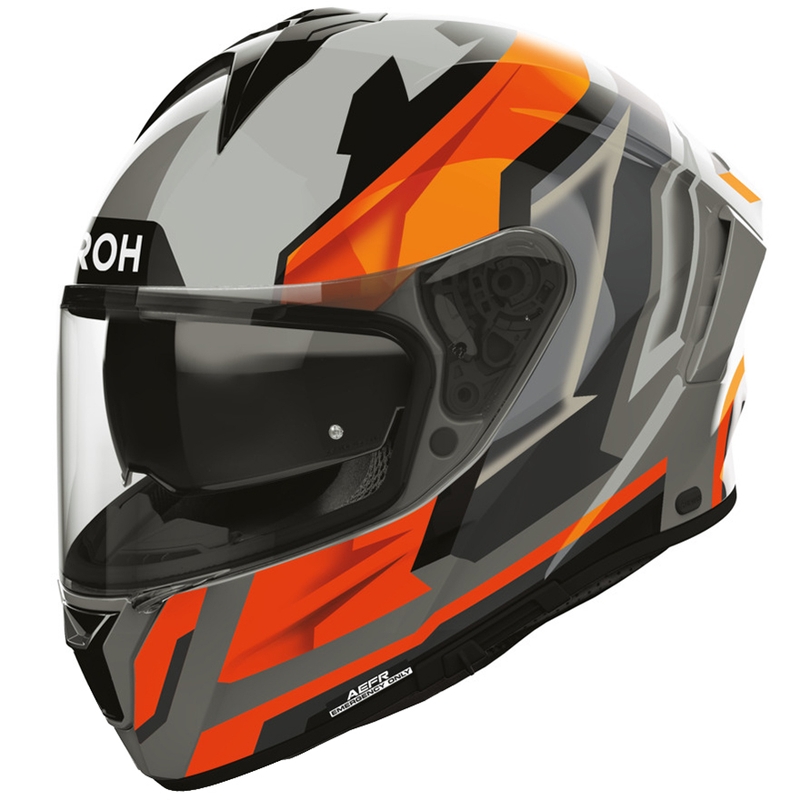 Casco integral de moto Airoh Spark 2 Blade color naranja flúor
