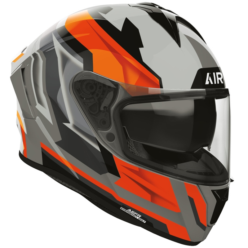 Casco integral de moto Airoh Spark 2 Blade color naranja flúor