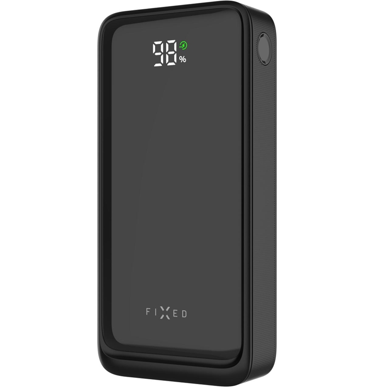 Power bank FIXED Zen2 20 de 20.000 mAh PD de 20 W con pantalla LCD negra