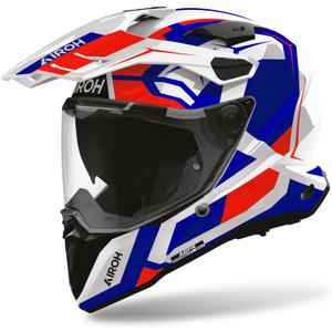 Casco de moto Enduro Airoh Commander 2 Polar azul-rojo