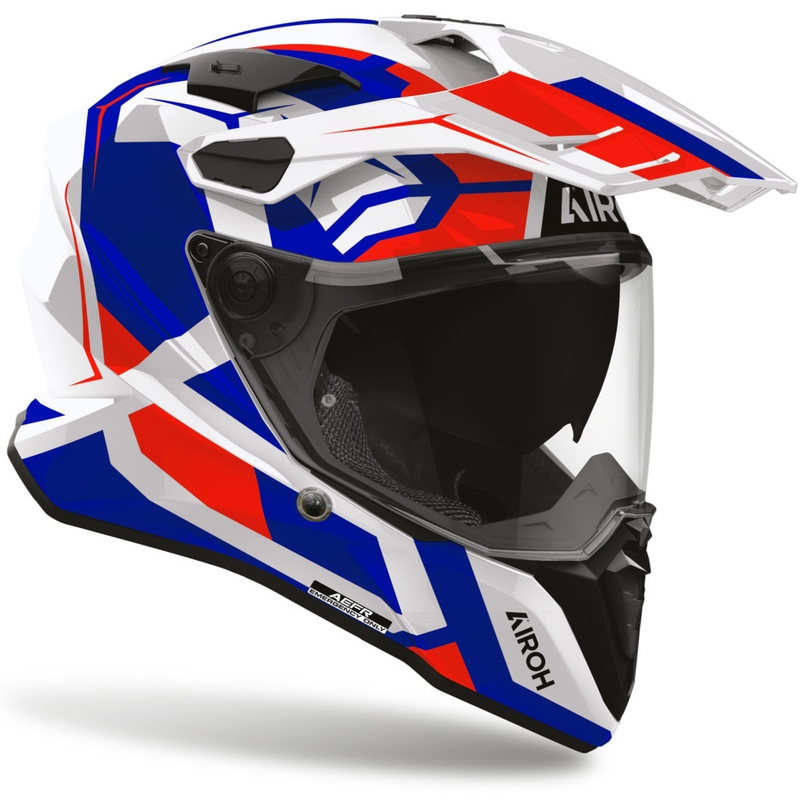 Casco de moto Enduro Airoh Commander 2 Polar azul-rojo