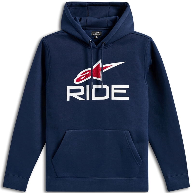 Sudadera con capucha Alpinestars Ride 3 azul-blanco-rojo