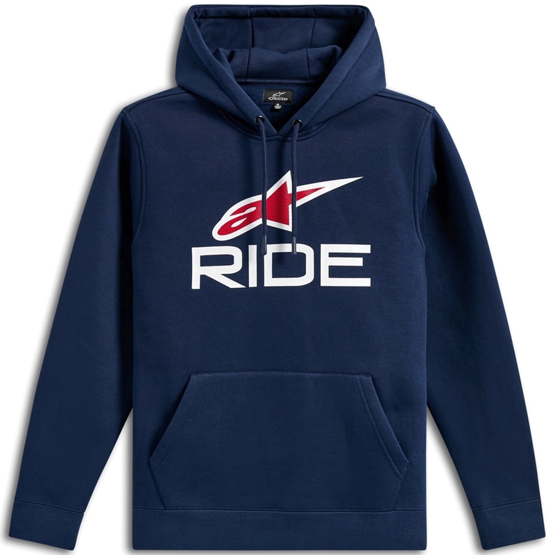 Sudadera con capucha Alpinestars Ride 3 azul-blanco-rojo