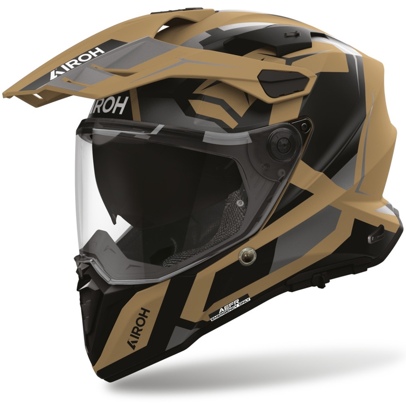 Casco de moto Airoh Commander 2 Polar Enduro color arena mate