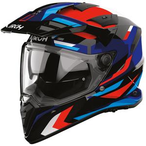 Casco de moto Enduro Airoh BADX-X Glitch azul-rojo
