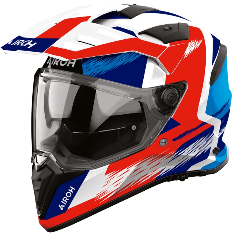 Casco de moto Enduro Airoh BADX-X Airspeed azul-rojo