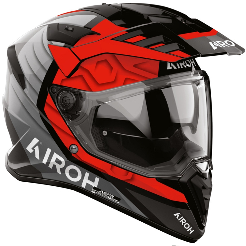 Casco de moto Enduro Airoh BADX-X Cube rojo