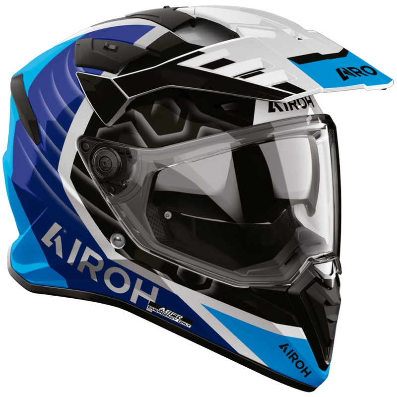 Casco de moto Enduro Airoh BADX-X Cube azul