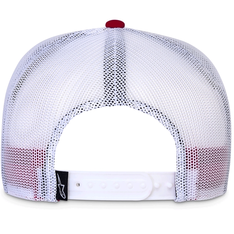 Gorra de camionero Alpinestars Contender roja y blanca
