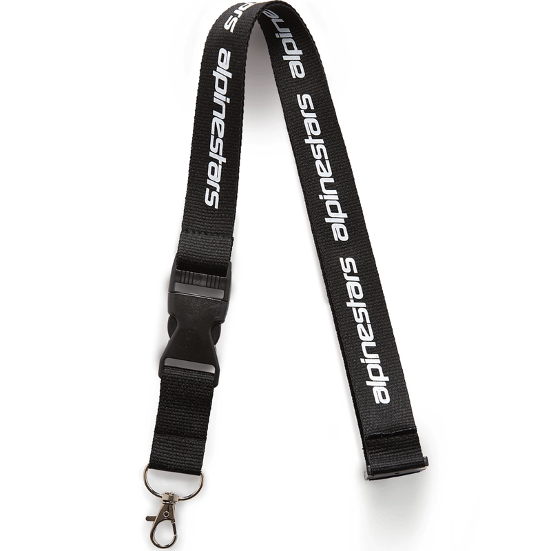 Cordón para llaves Alpinestars Linear, color blanco y negro.
