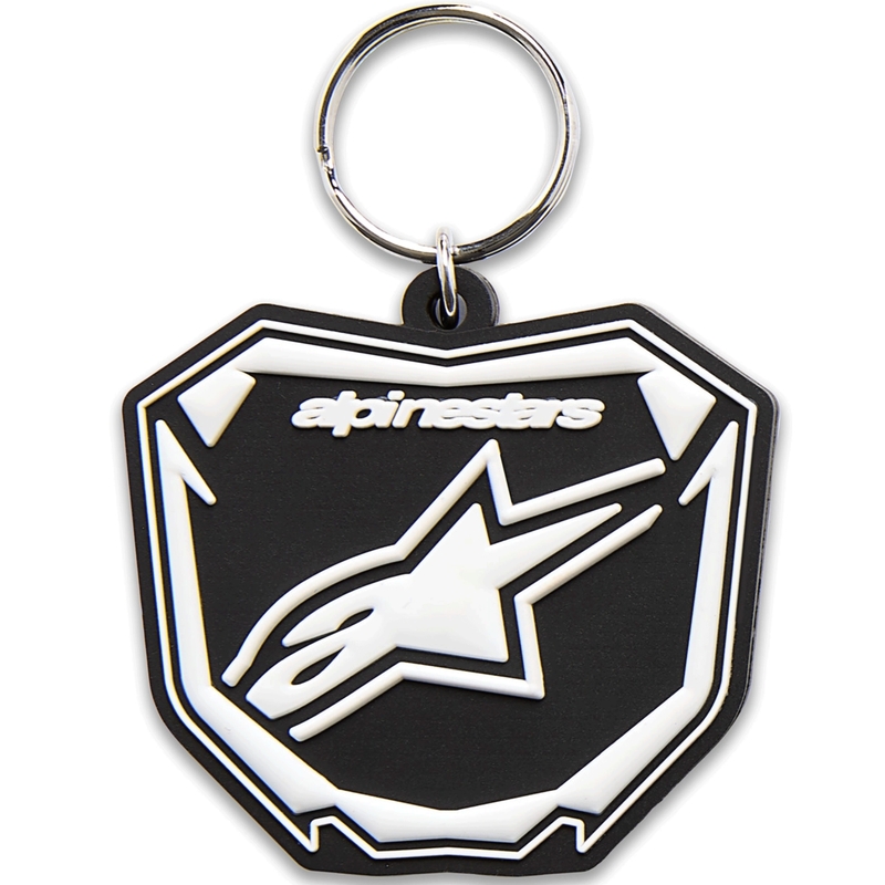 Llavero Alpinestars Plate negro-blanco