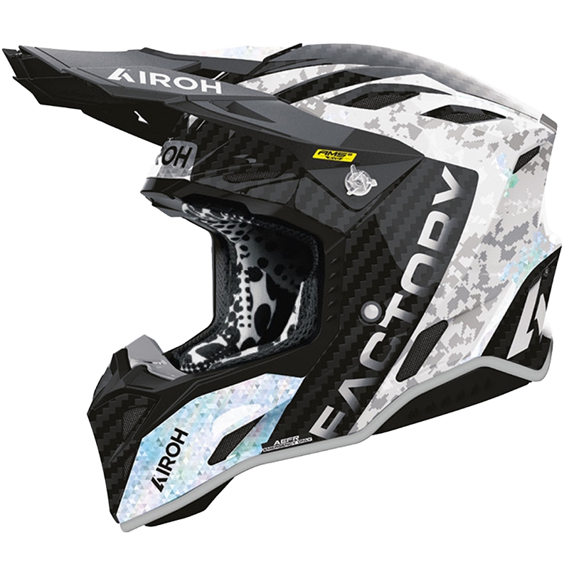 Casco de motocross Airoh Aviator Factory Bitmap Carbon gris