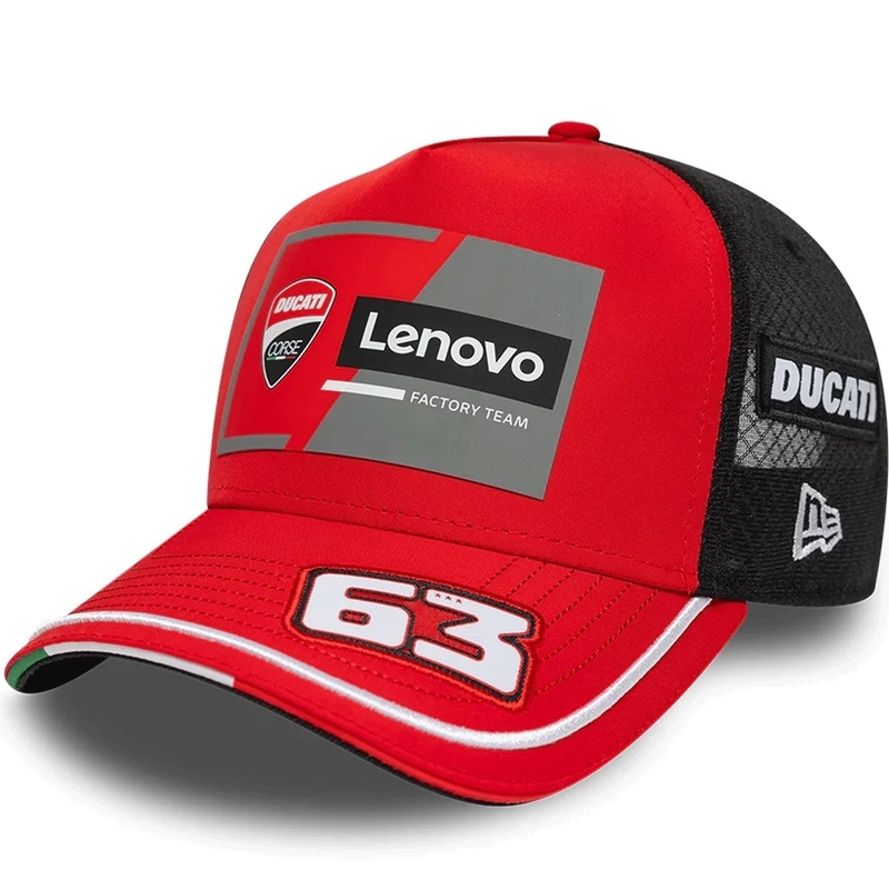 Gorra Ducati New Era Lenovo Bagnaia 63 negro-rojo