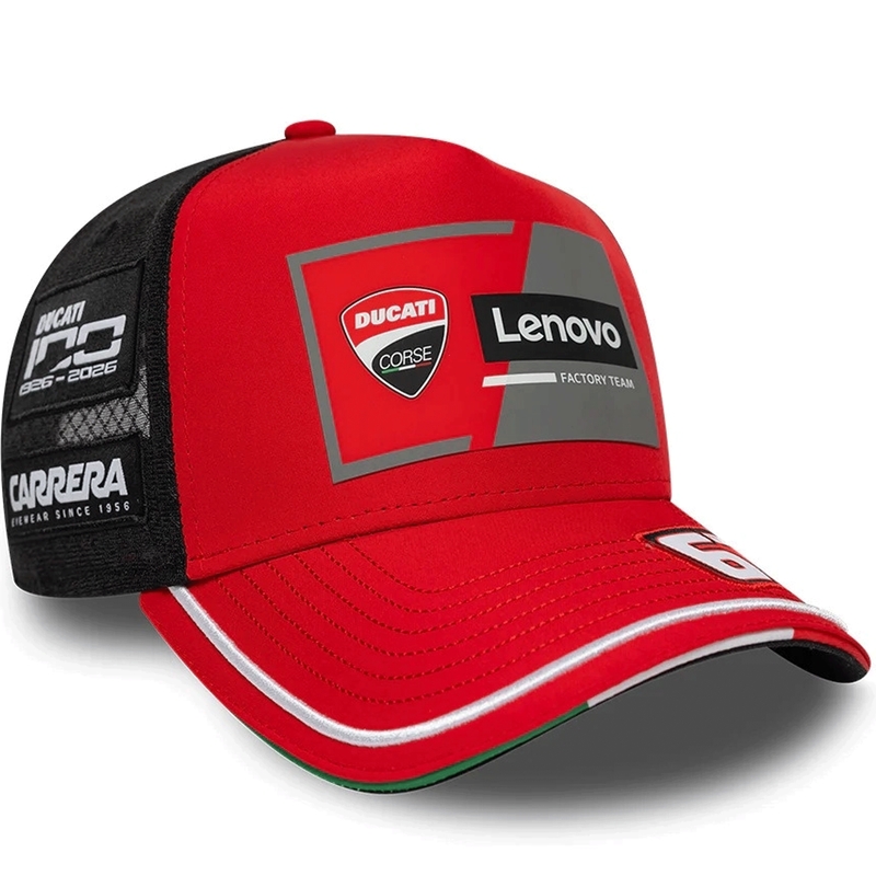 Gorra Ducati New Era Lenovo Bagnaia 63 negro-rojo
