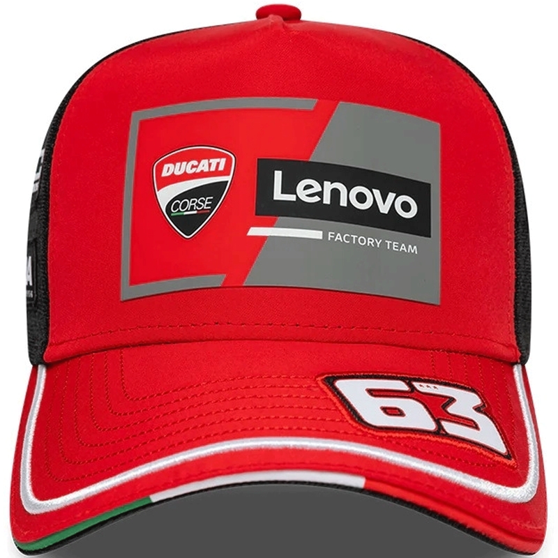 Gorra Ducati New Era Lenovo Bagnaia 63 negro-rojo