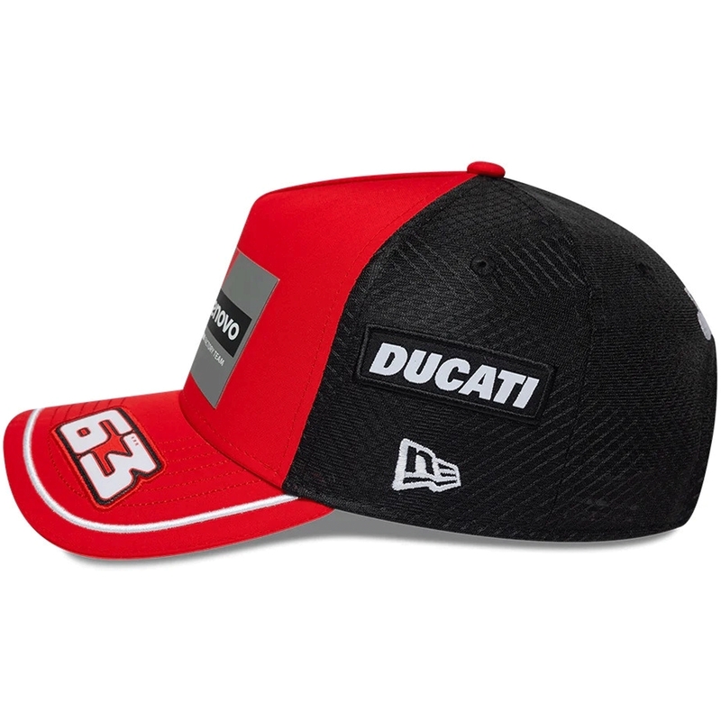 Gorra Ducati New Era Lenovo Bagnaia 63 negro-rojo