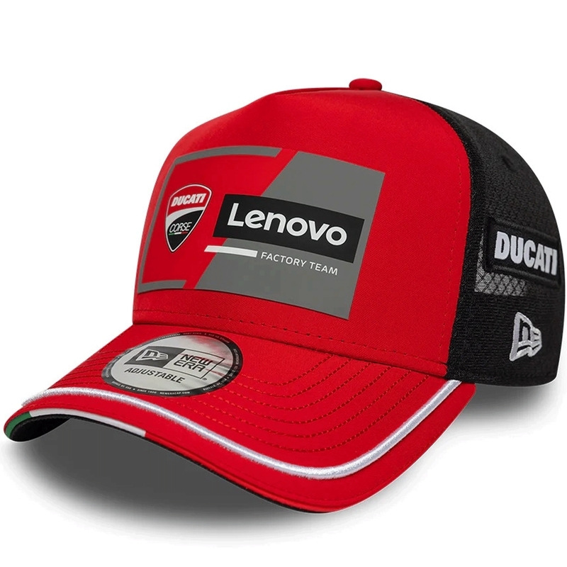 Gorra Ducati New Era Lenovo negra-roja