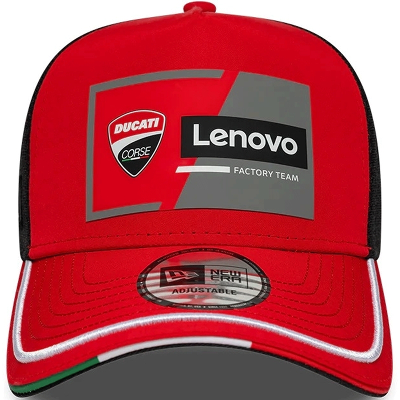 Gorra Ducati New Era Lenovo negra-roja