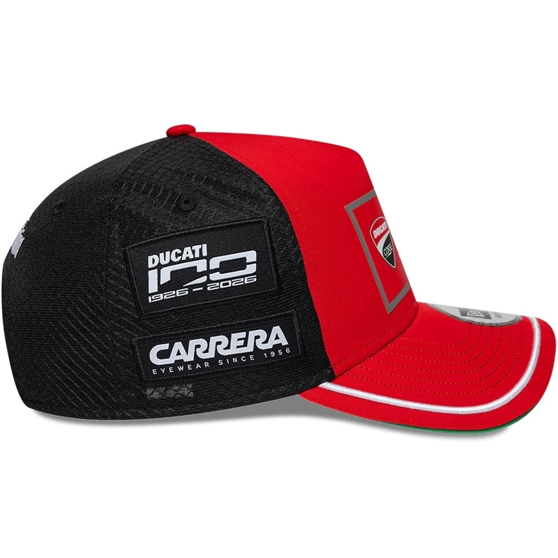 Gorra Ducati New Era Lenovo negra-roja