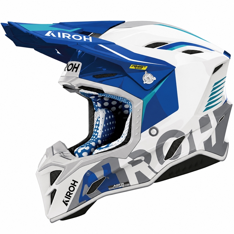 Casco de motocross Airoh Aviator Factory Blame azul