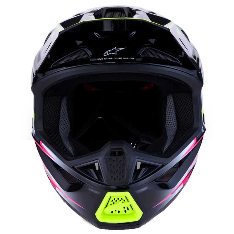 Casco de motocross Alpinestars Supertech S-M7 Blaster Gris-Amarillo Flúor