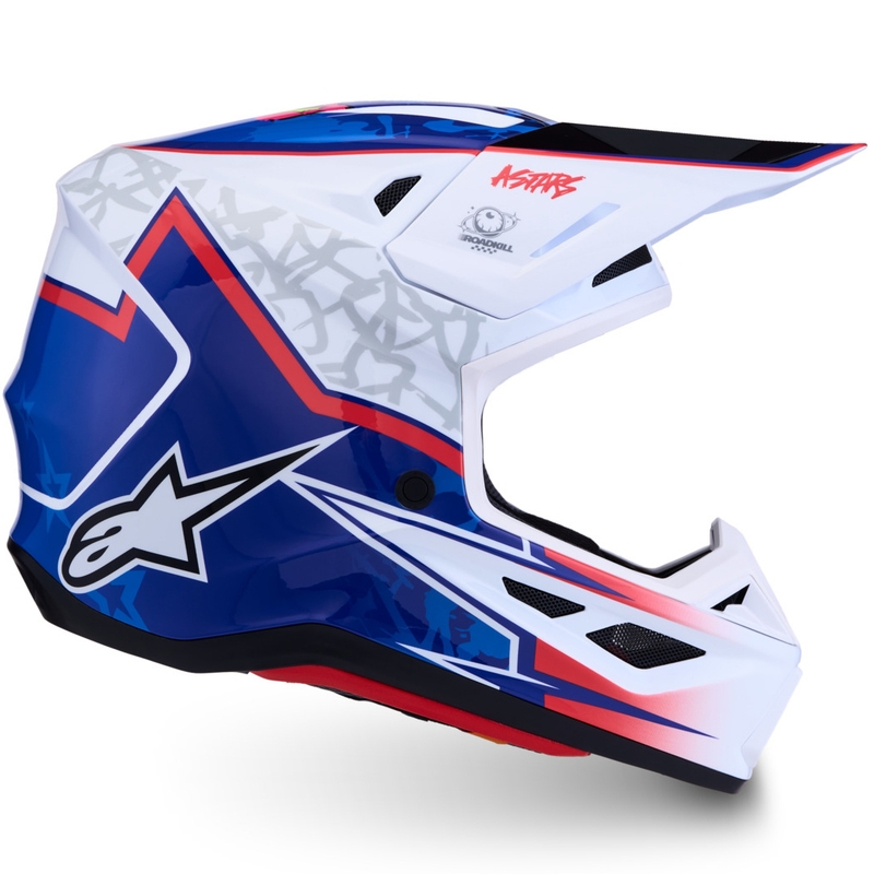 Casco de motocross Alpinestars Supertech S-M7 Blaster blanco-azul