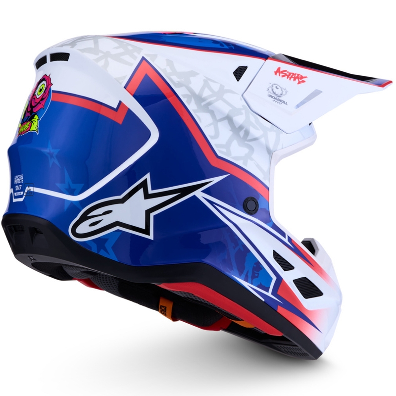 Casco de motocross Alpinestars Supertech S-M7 Blaster blanco-azul