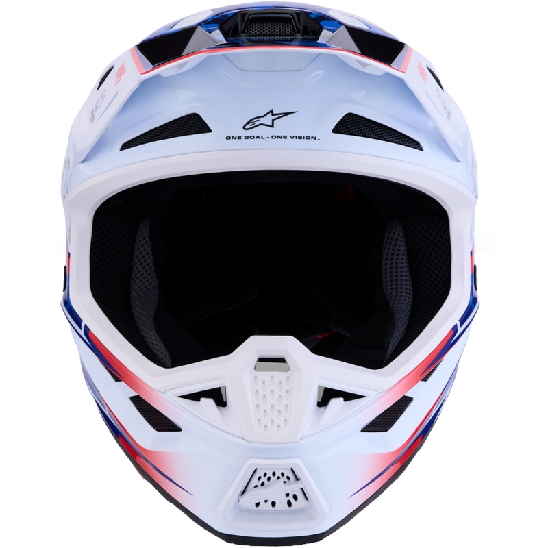 Casco de motocross Alpinestars Supertech S-M7 Blaster blanco-azul