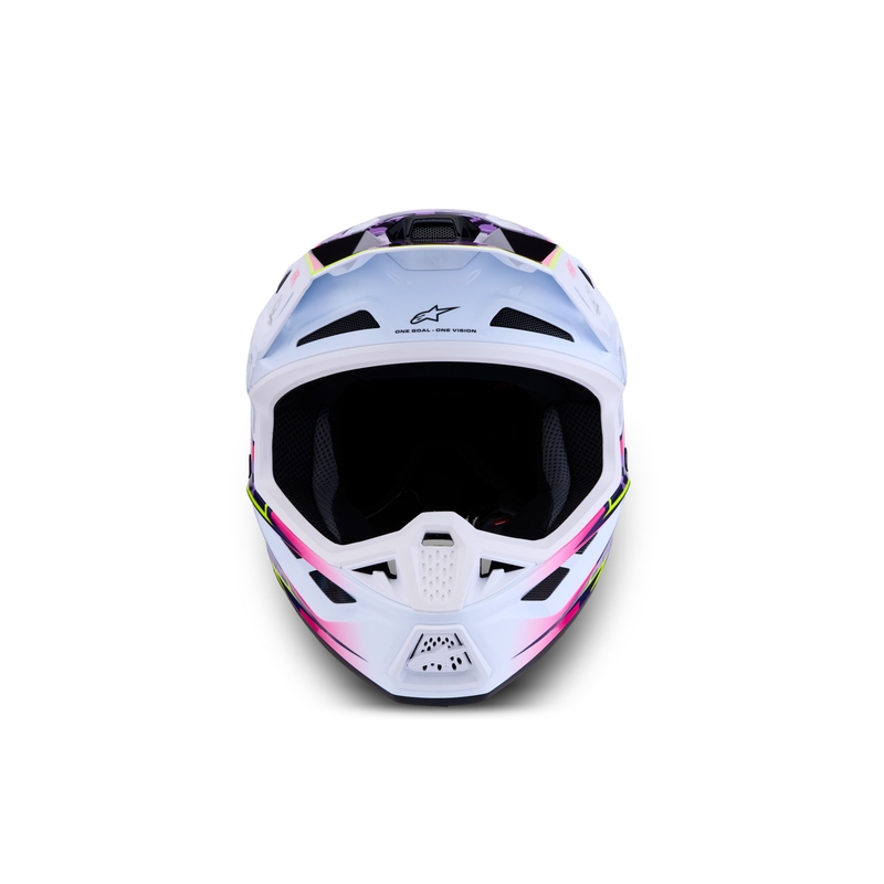 Casco de motocross Alpinestars Supertech S-M7 Blaster morado-blanco