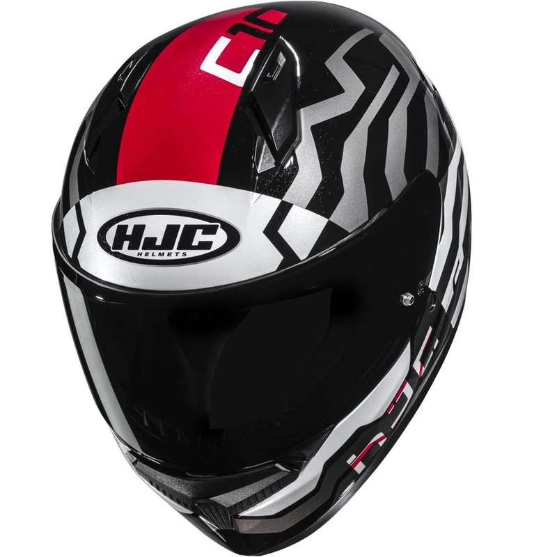 Casco integral de motocicleta HJC C10 Blade MC1 negro-blanco-rojo