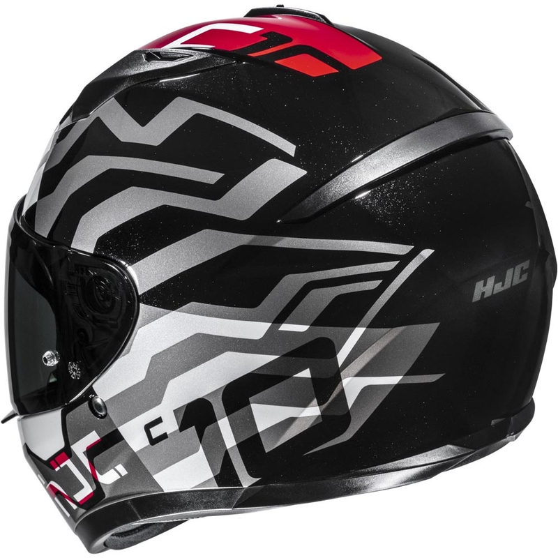 Casco integral de motocicleta HJC C10 Blade MC1 negro-blanco-rojo