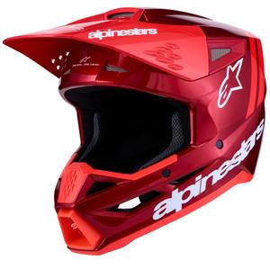 Casco de motocross Alpinestars S-M3 Radium rojo flúor-blanco