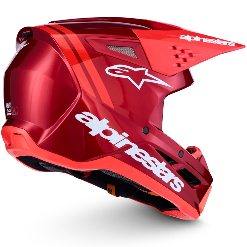 Casco de motocross Alpinestars S-M3 Radium rojo flúor-blanco